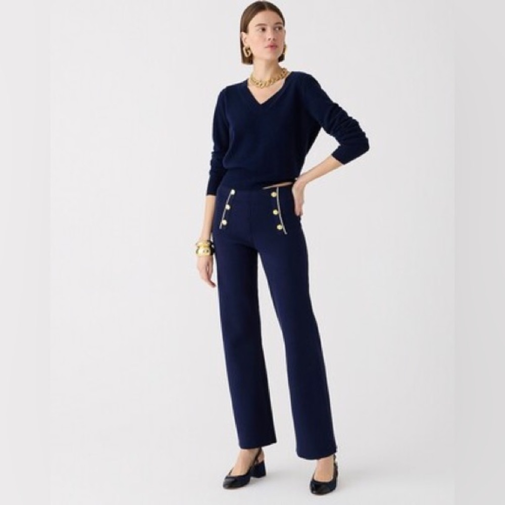Jcrew Petite Delaney Sailor Sweater Pants Size Small